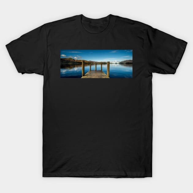 Ashness Jetty, Derwentwater, Cumbria T-Shirt by davehudspeth